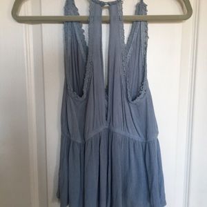 Baby blue cute tank top